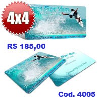 CARTÕES PVC PLASTICO SEM ERNIZ - 4x4 - 200 UNID